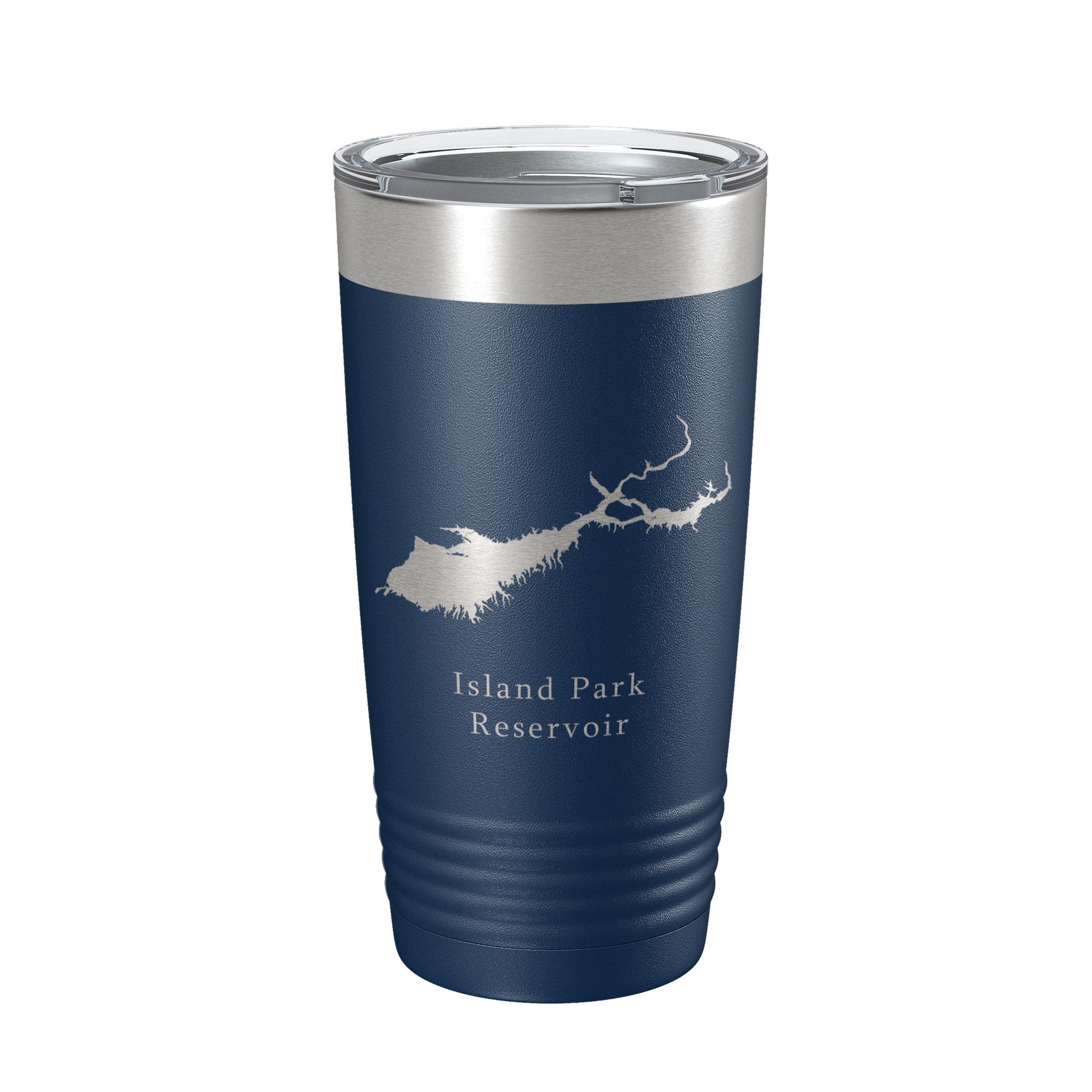 Island Park Reservoir Tumbler Lake Map Travel Mug Insulated Laser Engraved Coffee Cup Idaho 20 oz-2