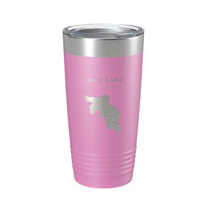 Loon Lake Map Tumbler Travel Mug Insulated Laser Engraved Coffee Cup Washington 20 oz-14