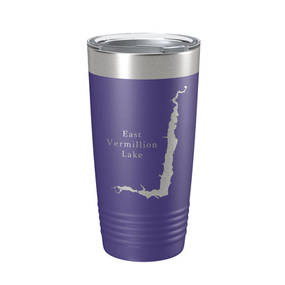 East Vermillion Lake Map Tumbler Travel Mug Insulated Laser Engraved Coffee Cup South Dakota 20 oz-15