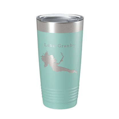Lake Granby Map Tumbler Travel Mug Insulated Laser Engraved Coffee Cup Colorado 20 oz-12