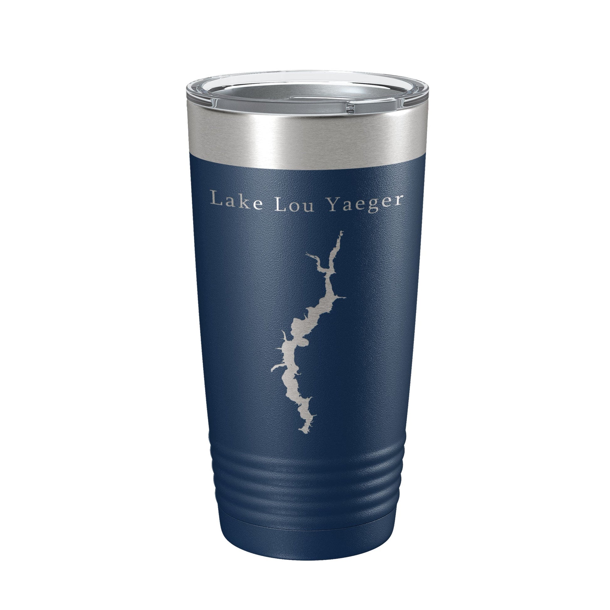 Lake Lou Yaeger Map Tumbler Travel Mug Insulated Laser Engraved Coffee Cup Illinois 20 oz-2