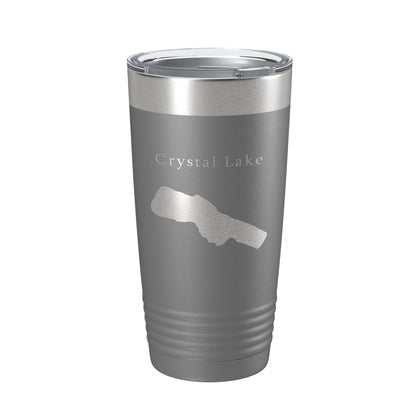 Crystal Lake Map Tumbler Travel Mug Insulated Laser Engraved Coffee Cup Michigan 20 oz-16