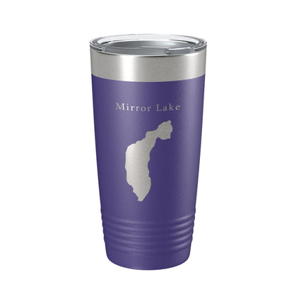Mirror Lake Map Tumbler Travel Mug Insulated Laser Engraved Coffee Cup New York 20 oz-15