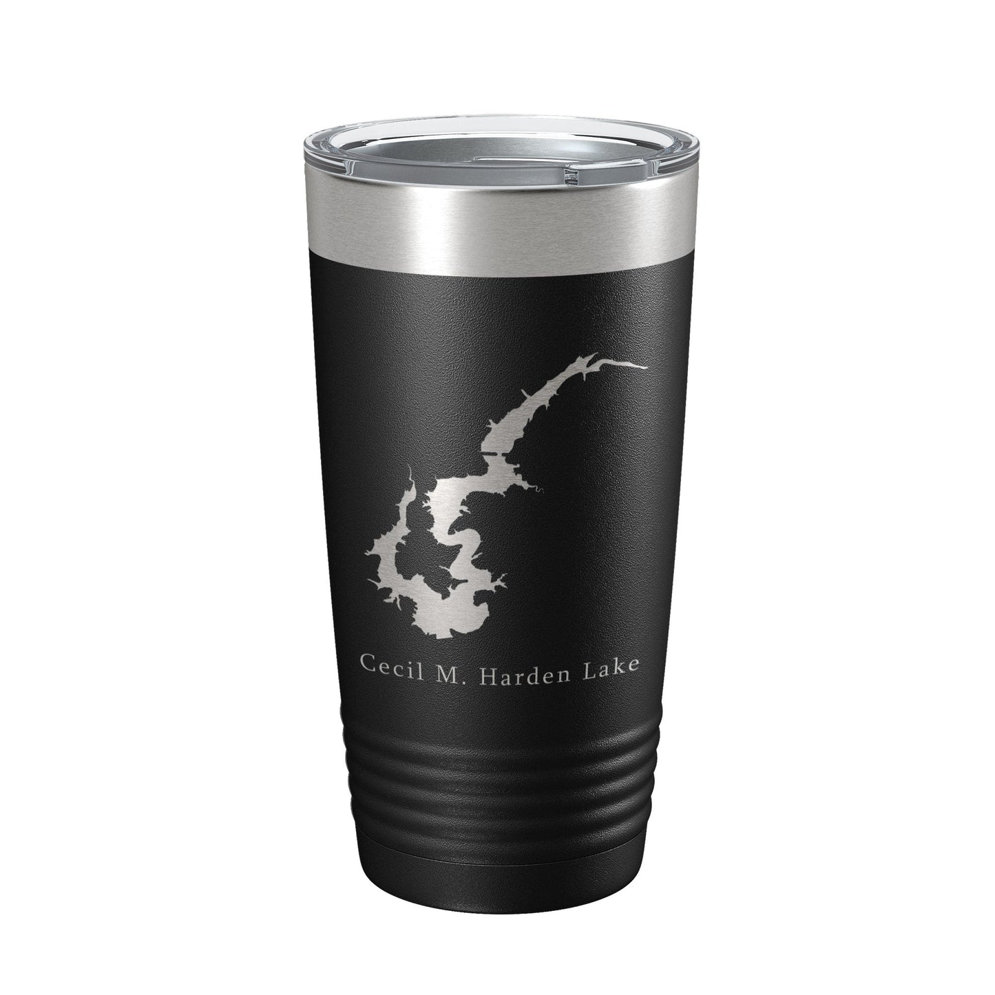 Cecil M. Harden Lake Map Tumbler Travel Mug Insulated Laser Engraved Coffee Cup Indiana 20 oz-5