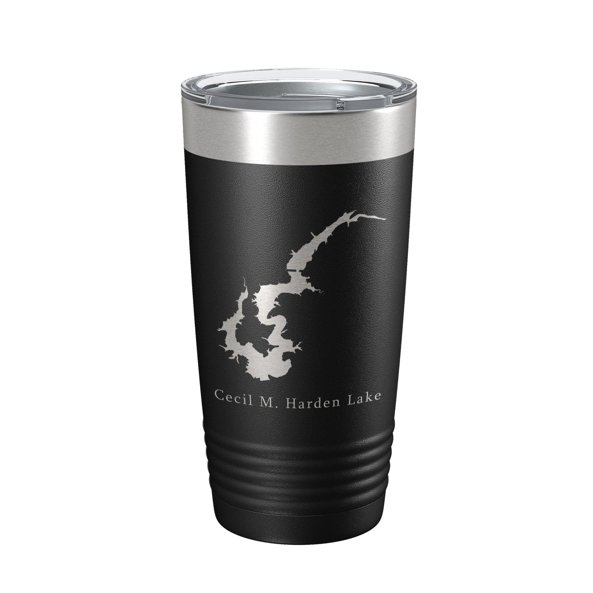 Cecil M. Harden Lake Map Tumbler Travel Mug Insulated Laser Engraved Coffee Cup Indiana 20 oz-5