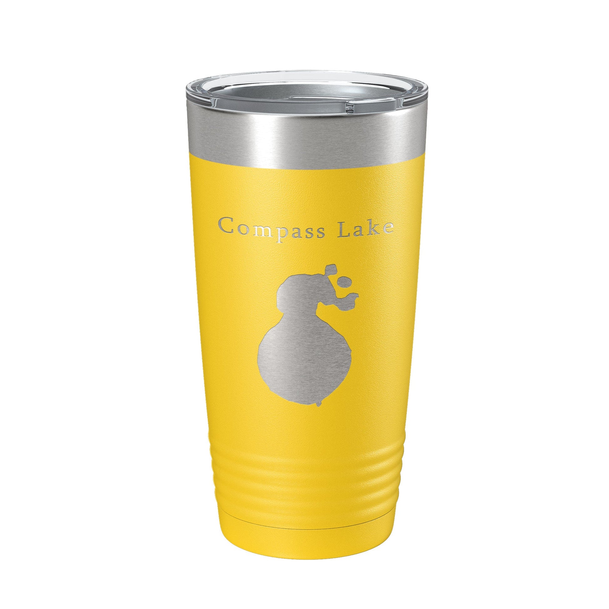 Compass Lake Map Tumbler Travel Mug Insulated Laser Engraved Coffee Cup Florida 20 oz-4