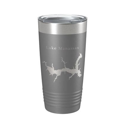 Lake Manassas Map Tumbler Travel Mug Insulated Laser Engraved Coffee Cup Virginia 20 oz-16