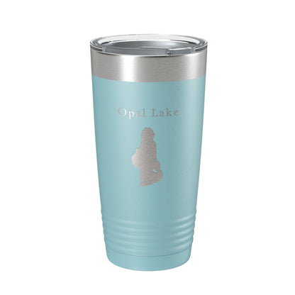Opal Lake Map Tumbler Travel Mug Insulated Laser Engraved Coffee Cup Michigan 20 oz-13
