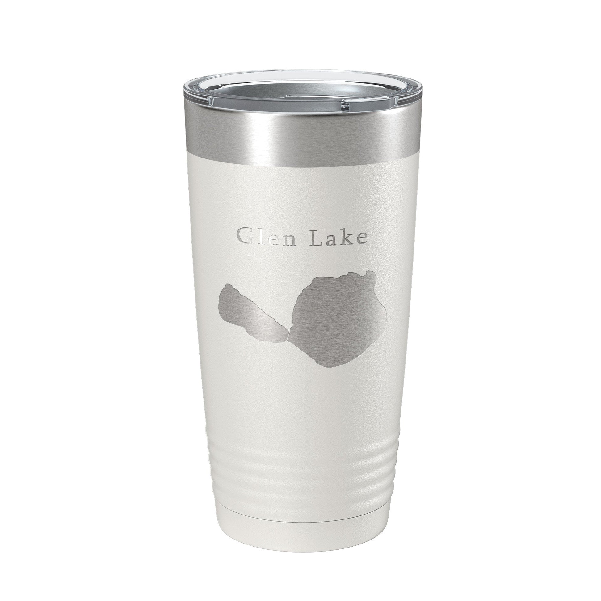 Big & Little Glen Lakes Map Tumbler Travel Mug Insulated Laser Engraved Coffee Cup Michigan 20 oz-1