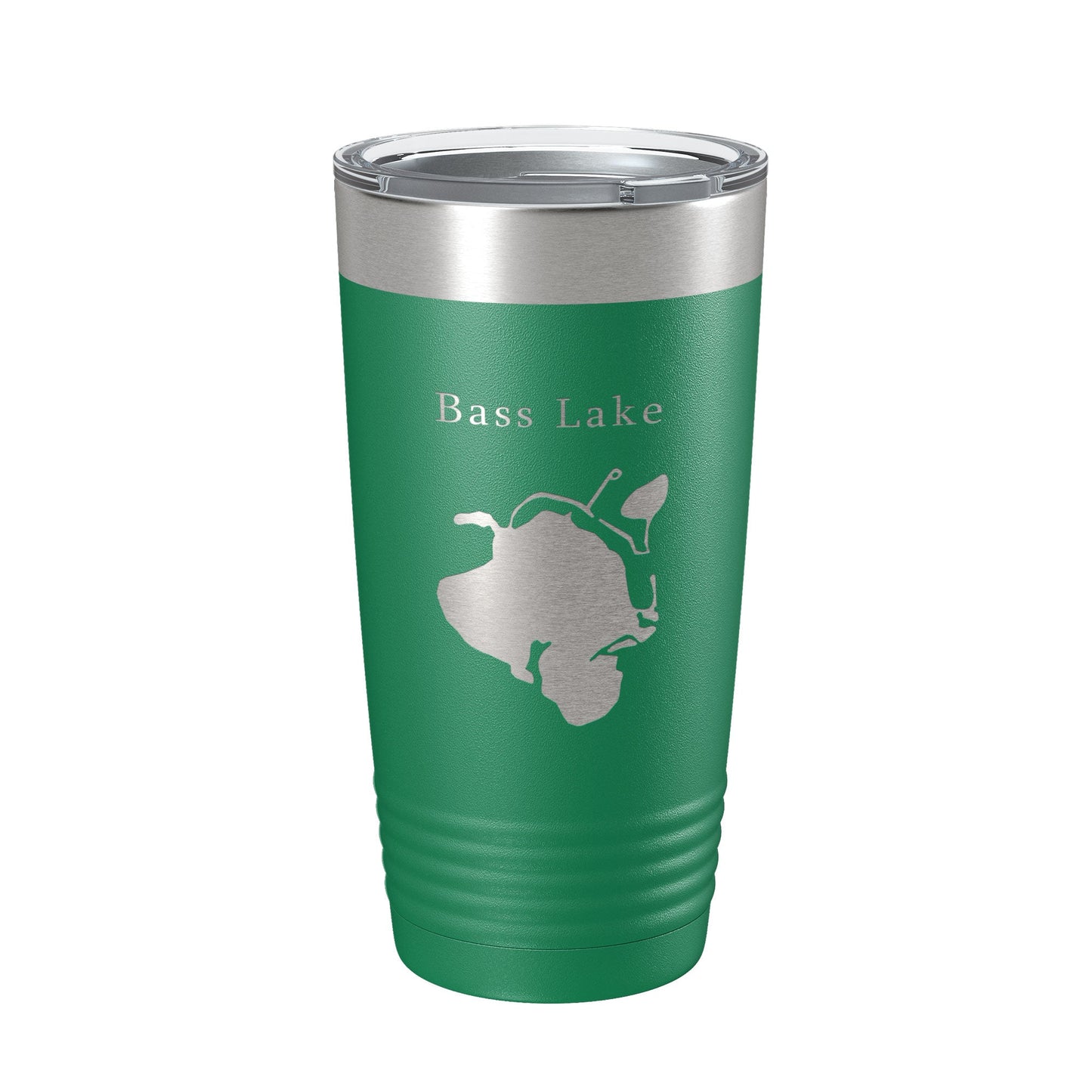 Bass Lake Map Tumbler Travel Mug Insulated Laser Engraved Coffee Cup Hamburg Township Huron River Chain of Lakes Michigan 20 oz-9