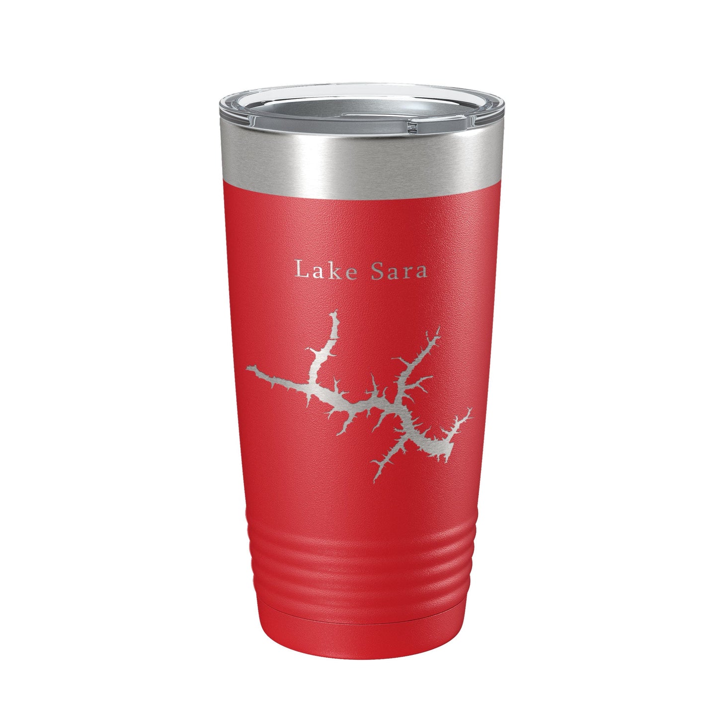 Lake Sara Map Tumbler Travel Mug Insulated Laser Engraved Coffee Cup Illinois 20 oz-10