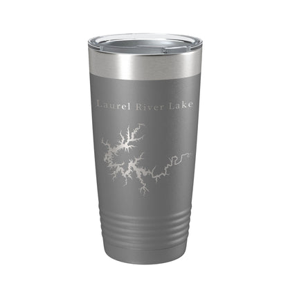 Laurel River Lake Map Tumbler Travel Mug Insulated Laser Engraved Coffee Cup Kentucky 20 oz-16