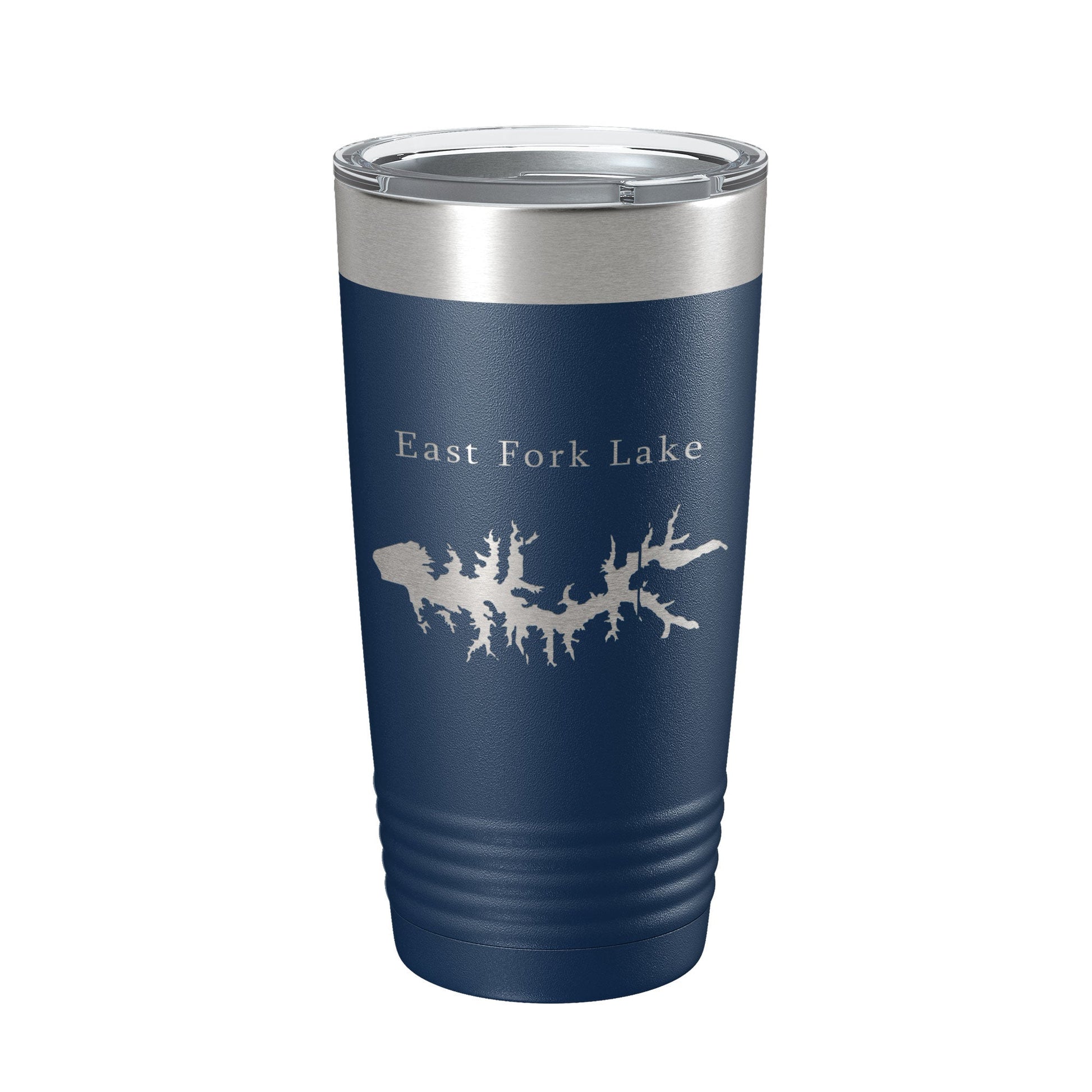 East Fork Lake Map Tumbler Travel Mug Insulated Laser Engraved Coffee Cup Illinois 20 oz-2