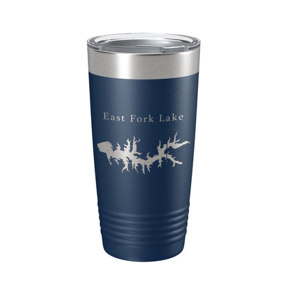 East Fork Lake Map Tumbler Travel Mug Insulated Laser Engraved Coffee Cup Illinois 20 oz-8