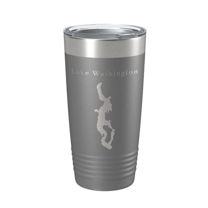 Lake Washington Map Tumbler Travel Mug Insulated Laser Engraved Coffee Cup Seattle Bellevue Washington 20 oz-16