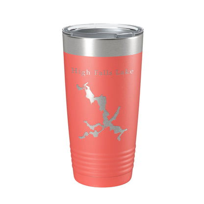 High Falls Lake Map Tumbler Travel Mug Insulated Laser Engraved Coffee Cup Georgia 20 oz-20