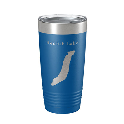 Redfish Lake Map Tumbler Travel Mug Insulated Laser Engraved Coffee Cup Idaho 20 oz-6