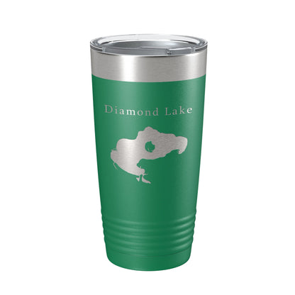 Diamond Lake Map Tumbler Travel Mug Insulated Laser Engraved Coffee Cup Michigan 20 oz-9