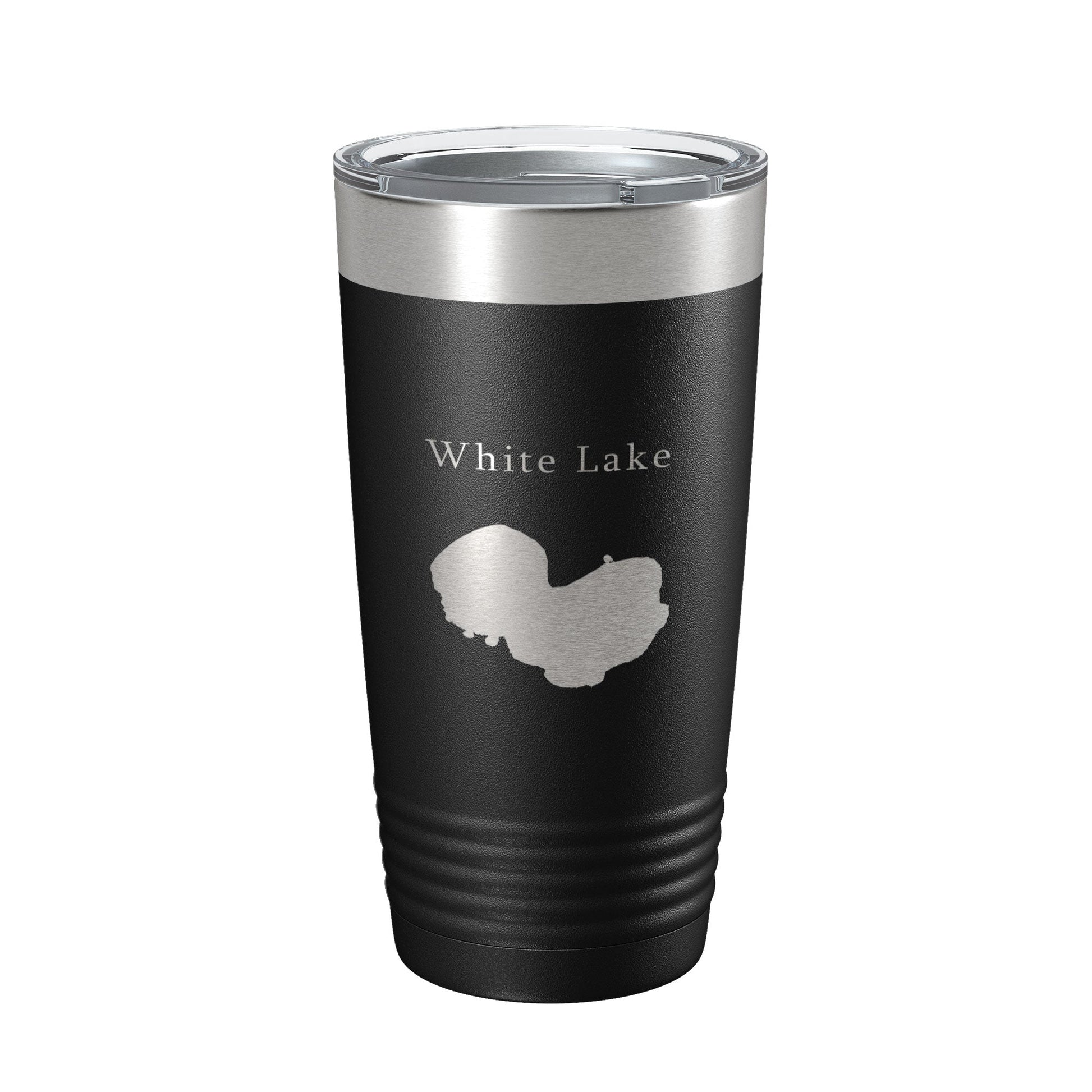 White Lake Map Tumbler Travel Mug Insulated Laser Engraved Coffee Cup Louisiana 20 oz-5