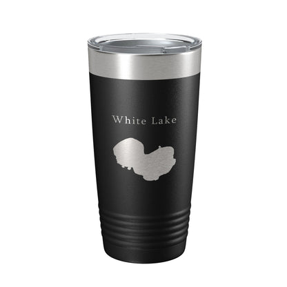 White Lake Map Tumbler Travel Mug Insulated Laser Engraved Coffee Cup Louisiana 20 oz-5