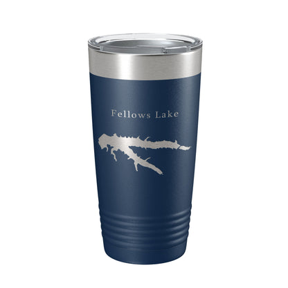 Fellows Lake Map Tumbler Travel Mug Insulated Laser Engraved Coffee Cup Missouri 20 oz-2