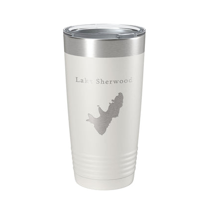 Lake Sherwood Map Tumbler Travel Mug Insulated Laser Engraved Coffee Cup West Virginia 20 oz-1