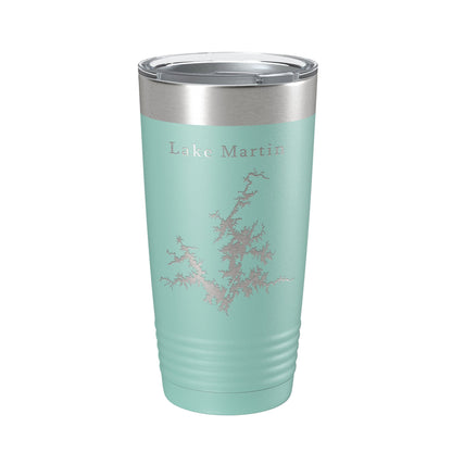 Lake Martin Map Tumbler Travel Mug Insulated Laser Engraved Coffee Cup Alabama 20 oz-12