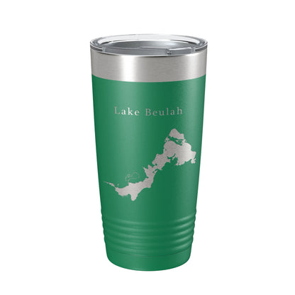 Lake Beulah Map Tumbler Travel Mug Insulated Laser Engraved Coffee Cup Wisconsin 20 oz-9
