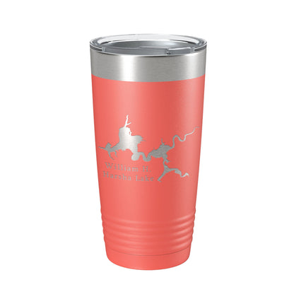 William H. Harsha Lake Map Tumbler Travel Mug Insulated Laser Engraved Coffee Cup Ohio 20 oz-20