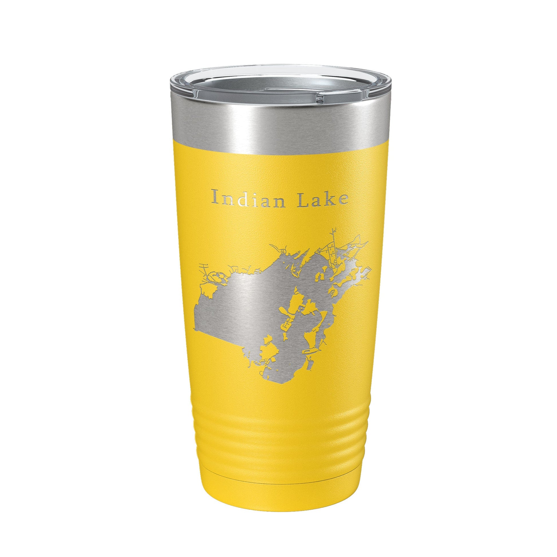 Indian Lake Map Tumbler Travel Mug Insulated Laser Engraved Coffee Cup Ohio 20 oz-4