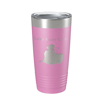 Lake Saint Clair Map Tumbler Travel Mug Insulated Laser Engraved Coffee Cup Michigan Ontario 20 oz-14