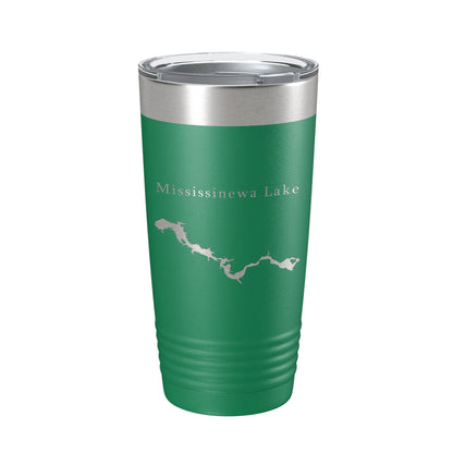 Mississinewa Lake Map Tumbler Travel Mug Insulated Laser Engraved Coffee Cup River Indiana 20 oz-9