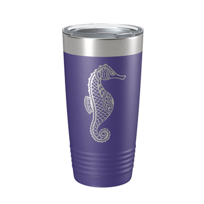 Seahorse Tumbler Zentangle Travel Mug Insulated Laser Engraved Coffee Cup 20 oz-15