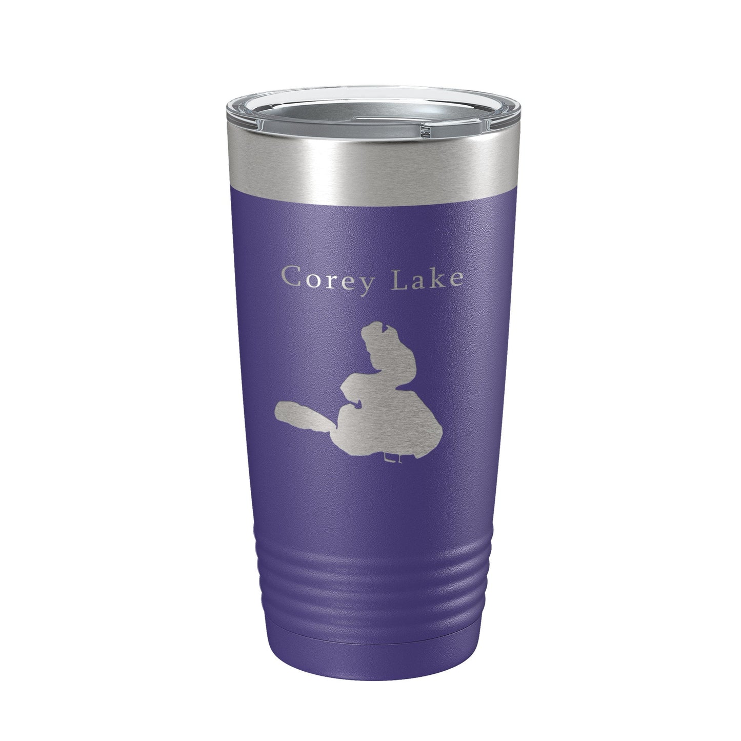 Corey Lake Map Tumbler Travel Mug Insulated Laser Engraved Coffee Cup Michigan 20 oz-15
