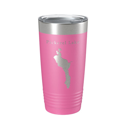 Pickerel Lake Map Tumbler Travel Mug Insulated Laser Engraved Coffee Cup South Dakota 20 oz-11