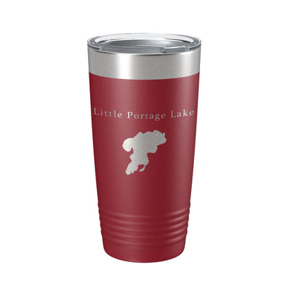 Little Portage Lake Map Tumbler Travel Mug Insulated Laser Engraved Coffee Cup Huron River Chain of Lakes Michigan 20 oz-18