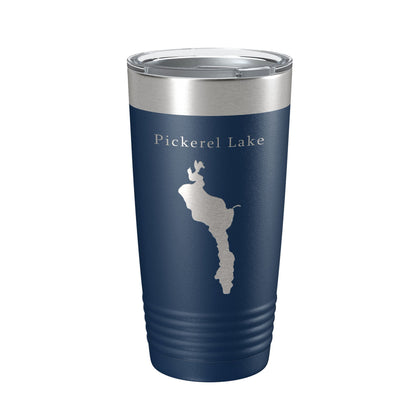 Pickerel Lake Map Tumbler Travel Mug Insulated Laser Engraved Coffee Cup South Dakota 20 oz-2