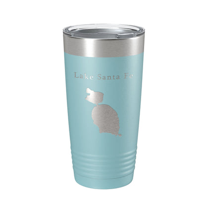 Lake Santa Fe Map Tumbler Travel Mug Insulated Laser Engraved Coffee Cup Florida 20 oz-13