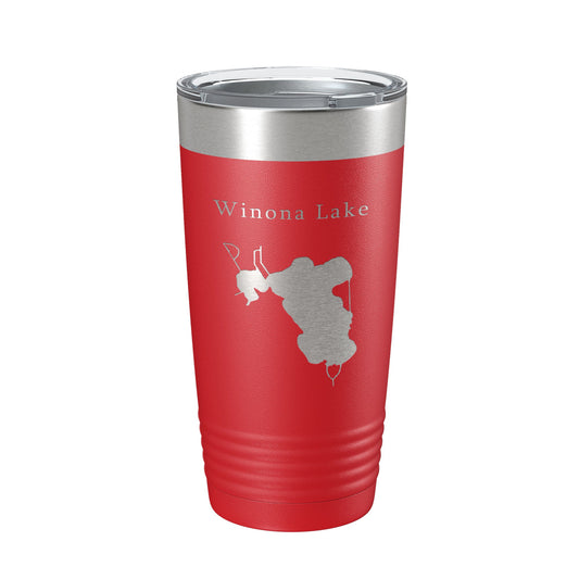 Winona Lake Map Tumbler Travel Mug Insulated Laser Engraved Coffee Cup Indiana 20 oz-10