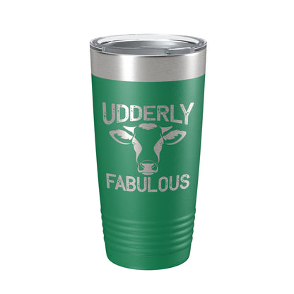 Udderly Fabulous Tumbler Cow Travel Mug Gift Insulated Laser Engraved Coffee Cup Utterly Dairy Farmer 20 oz-9