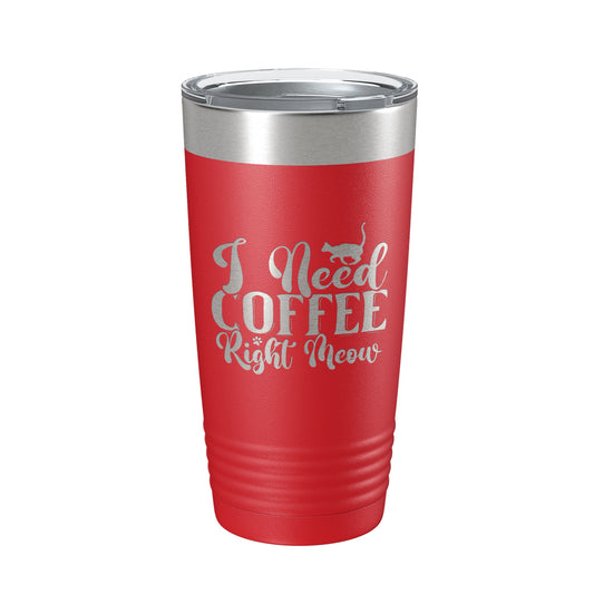 I Need Coffee Right Meow Tumbler Travel Mug Funny Cat Lover Gift Insulated Laser Engraved Coffee Cup 20 oz-10