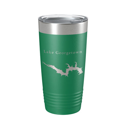 Lake Georgetown Map Tumbler Travel Mug Insulated Laser Engraved Coffee Cup Texas 20 oz-9