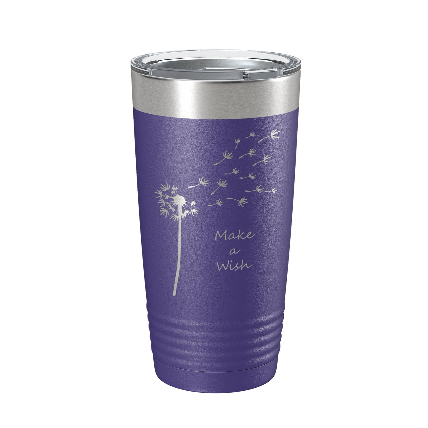 Dandelion Make A Wish Tumbler Travel Mug Gift Mom Daughter Her Women Girls Insulated Laser Engraved Coffee Cup 20 oz-15