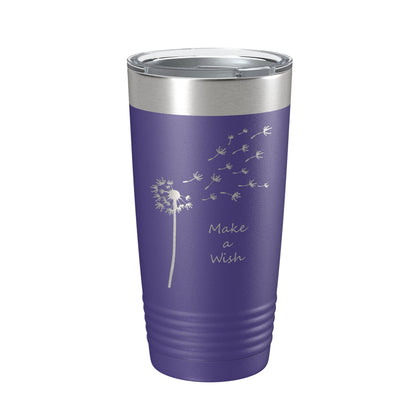 Dandelion Make A Wish Tumbler Travel Mug Gift Mom Daughter Her Women Girls Insulated Laser Engraved Coffee Cup 20 oz-15