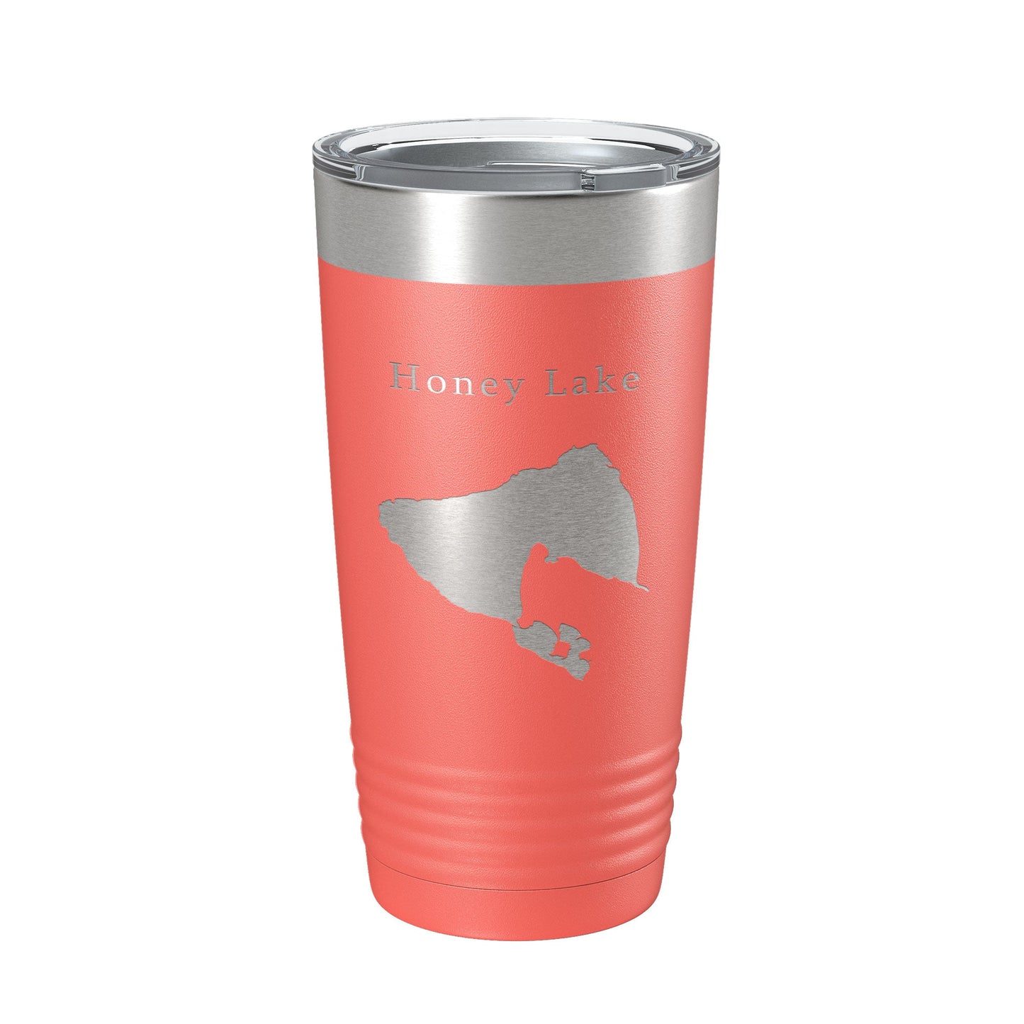 Honey Lake Map Tumbler Travel Mug Insulated Laser Engraved Coffee Cup California 20 oz-20