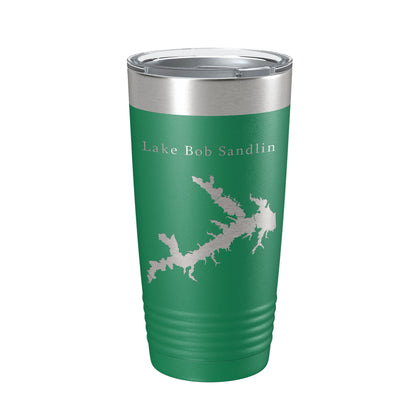 Lake Bob Sandlin Map Tumbler Travel Mug Insulated Laser Engraved Coffee Cup Monticello Reservoir Texas 20 oz-9