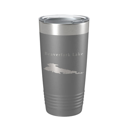Beaverfork Lake Map Tumbler Travel Mug Insulated Laser Engraved Coffee Cup Arkansas 20 oz-16