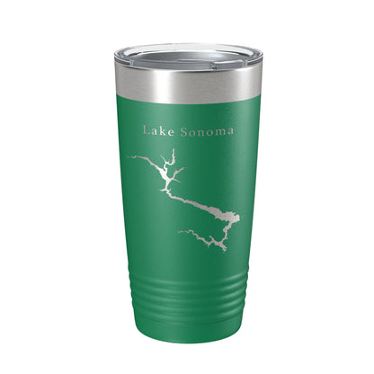 Lake Sonoma Map Tumbler Travel Mug Insulated Laser Engraved Coffee Cup California 20 oz-9