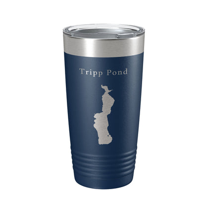Tripp Pond Tumbler Lake Map Travel Mug Insulated Laser Engraved Coffee Cup Maine 20 oz-8