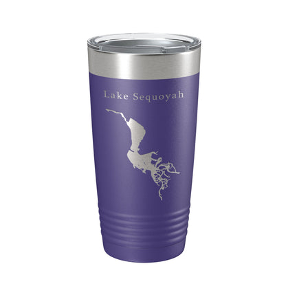 Lake Sequoyah Map Tumbler Travel Mug Insulated Laser Engraved Coffee Cup Arkansas 20 oz-15